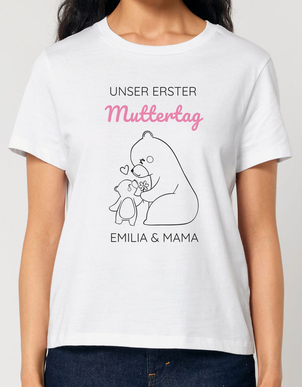 Unser erster Muttertag - Personalisierter Mama T-Shirt - Geschenk für Muttertag